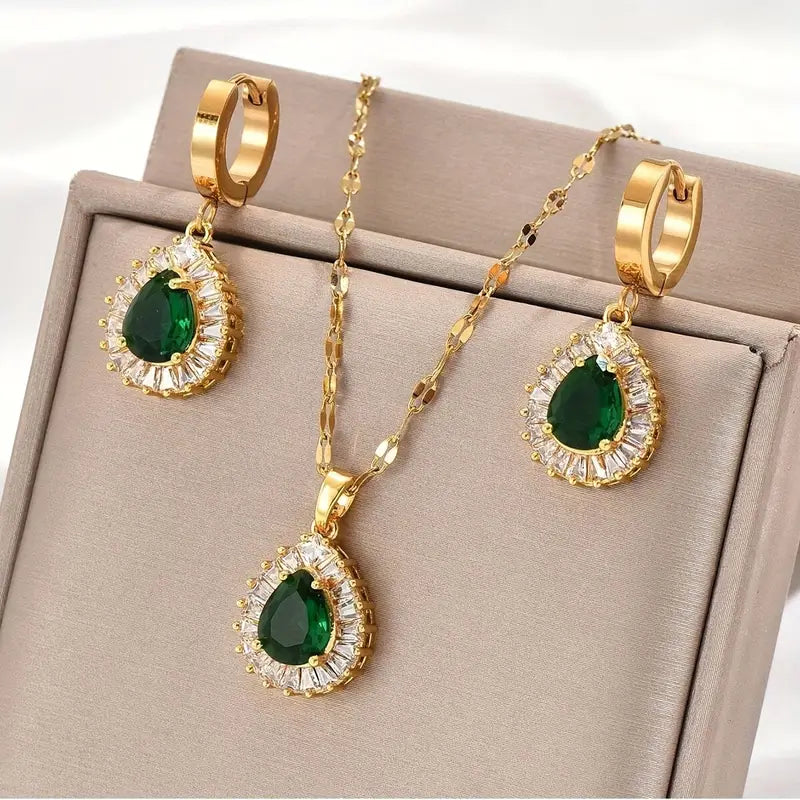 Rheya Lysandelle smyckesset | Guld