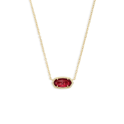 Classic Oval Ruby Necklace | Gold