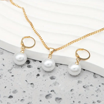 Golden Grace smyckesset med pärlor | Guld