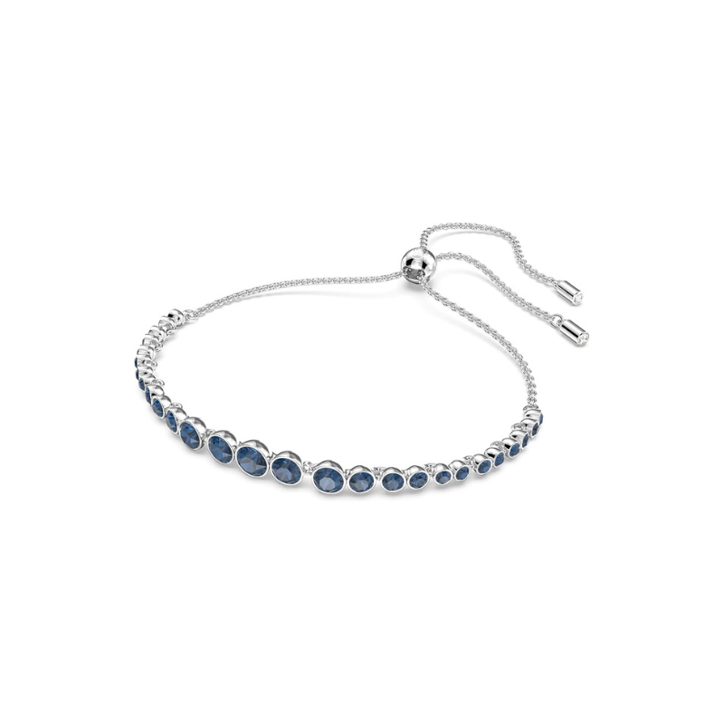 Tennisarmband med rundslipade safirer | Vitguld
