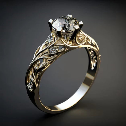 Utsökt exotisk zirkonring | Guld