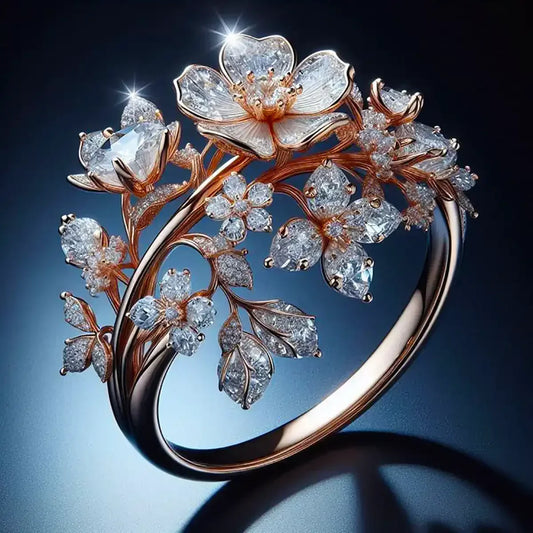 Bright Radiant Bloom-ring | Roséguld