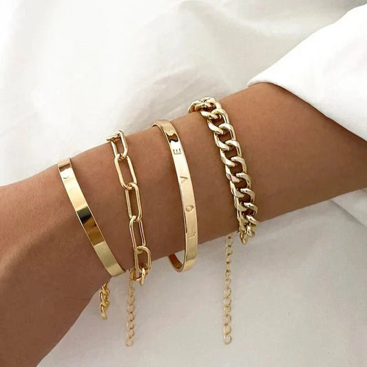 Elan Mercer-armbandsset | Guld